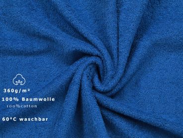 Betz 6 Stück Saunatücher PALERMO Größe 80 cm x 200 cm 100% Baumwolle Saunatuch-Set Farbe blau