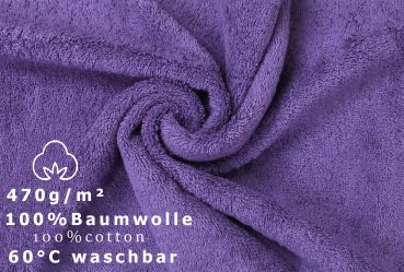 Betz 3-tlg. XXLSaunatuch  Set PREMIUM 100%Baumwolle 1 Saunatuch 2 Handtücher Farbe lila