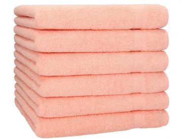Betz 6 pieces shower towels set PALERMO size 70x140 cm 100% cotton colour apricot