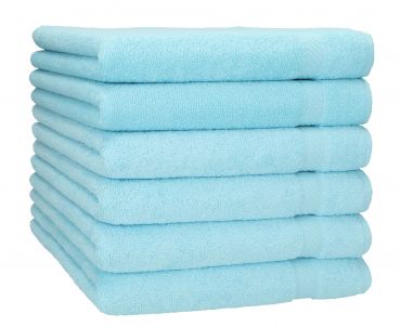 Betz 6 pieces shower towels set PALERMO size 70x140 cm 100% cotton colour turquoise