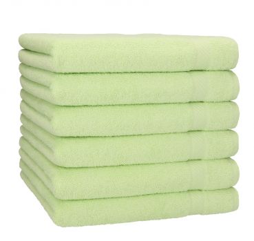 Betz 6 pieces shower towels set PALERMO size 70x140 cm 100% cotton colour green