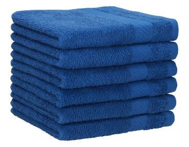 Betz 6 Stück Duschtücher PALERMO Größe 70 cm x 140 cm 100% Baumwolle Duschtuch-Set Farbe blau