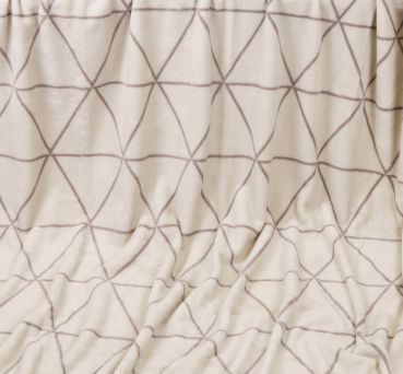 Betz Couverture douillette TRIANGLE taille 150 x 200 cm couleur beige