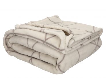 Betz Microfibre Cuddly Blanket with Three Corner Design 150 x 200 cm in beige