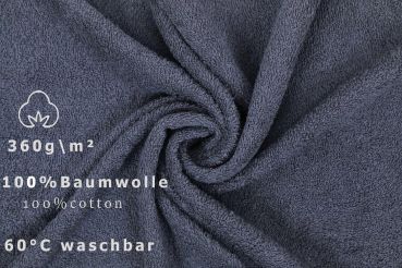 3-tlg. Sauna Handtuchset "Premium" - schwarz Qualität 470 g/m², 1 Saunatuch 70 x 200 cm, 2 Handtücher 50 x 100 cm von Betz - Kopie - Kopie