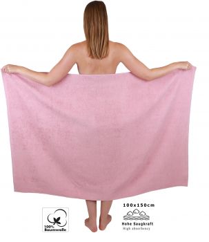 Betz 2 pièces Maxi serviettes de douche XXL drap de bain taille 100x150cm BERLIN jade-lotus