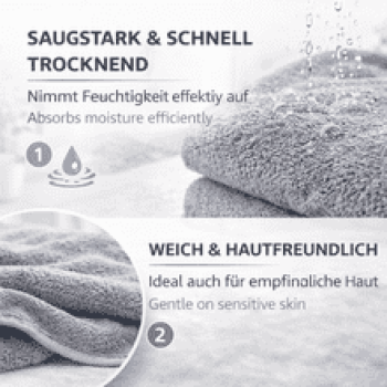XXL Badetuch - silbergrau - 100x200 cm