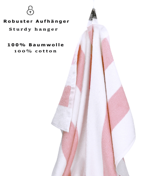 Serviettes De Sauna XXL Betz - 100% Coton, 70x200cm | Lot De 2 | Blanc, Épaisseur 360g/m²