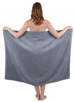 Betz Toalla de baño sauna XXL DRESDEN 100 % algodón diferentes tamaños antracita