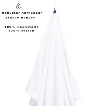 Betz Badetuch 3-tlg. Set groß XXL Größe 100 cm x 160 cm Badetücher Saunatuch DRESDEN 100% Baumwolle  Farbe weiß