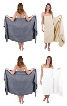 Betz 2 teli da bagno asciugamani per la  sauna XXL DRESDEN 100% cotone misura 100x200cm