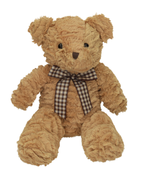 Betz Teddy Bear With Checkered Scarf Colour: brown Size: 38 cm