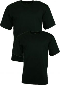 2 piezas de camisetas para hombres de manga corta con escote redondo de color negro talla S/48-XXL/56