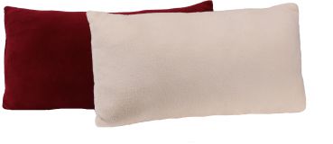 Betz 2 almohadas cojines ROMANIA con llenado aprox. 25x50 cm lavable a 30°C de color beis y rojo oscuro