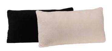 Betz 2 Stück ROMANIA Kuschelkissen Größe: 25x50 cm mit Füllung Farbe schwarz und beige