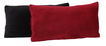 Betz 2 Stück ROMANIA Kuschelkissen Größe: 25x50 cm mit Füllung Farbe schwarz und dunkelrot