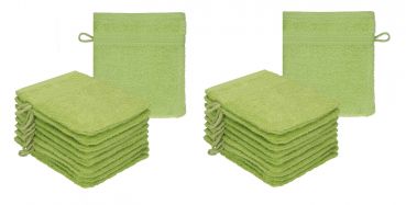 Betz lot de 20 gants de toilette PREMIUM taille 16x21 cm 100% coton couleur vert avocat
