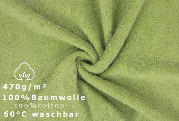 Betz PREMIUM Waschandschuhe 20-teilig - Frottee Waschlappen - aus 100% Baumwolle – 16 cm x 21 cm Avocadogrün