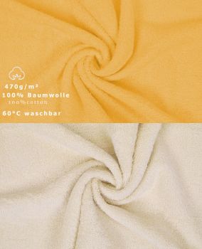 Betz 10 Lavette salvietta asciugamano per il bidet Premium 100 % cotone misure 30 x 30 cm colore giallo miele e sabbia
