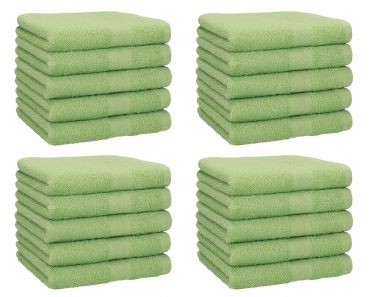 Betz Lot de 20 serviettes débarbouillettes PREMIUM taille: 30x30 cm 100% Coton couleur vert pomme