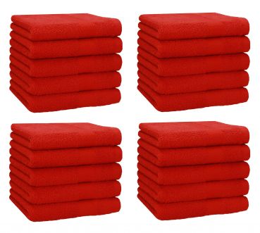 Betz PREMIUM Seifetücher-Set - 20 teiliges Seiftücher-Set -  Handtücher-Set - Händehandtücher - 30 x 30cm Farbe rot