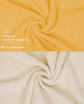 Betz 10 Piece Towel Set PREMIUM 100% Cotton 10 Guest Towels 30x50 cm colour honey and sand