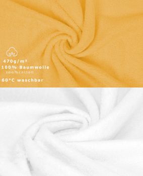 Betz 10 Piece Towel Set PREMIUM 100% Cotton 10 Guest Towels 30x50 cm colour honey and white