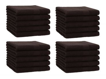 Betz 20 toallas de tocador PREMIUM 100% algodón 30x50 cm color marrón oscuro