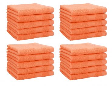 Betz Lot de 20 serviettes d'invités PREMIUM taille 30x50 cm 100% coton couleur orange