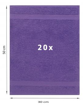 Betz 20 Piece Guest Towels PREMIUM 100% Cotton 30x50 cm colour purple