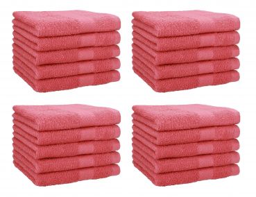 Betz 20 toallas de tocador PREMIUM 100% algodón 30x50 cm color rojo frambuesa