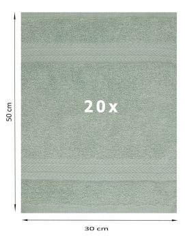 Betz 20 Piece Guest Towels PREMIUM 100% Cotton 30x50 cm colour hay green