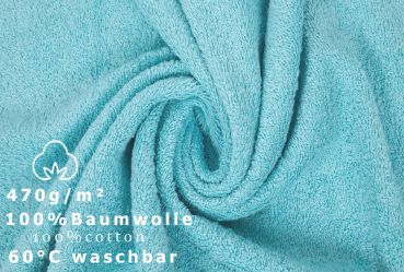 Betz 20 toallas de tocador PREMIUM 100% algodón 30x50 cm color azul océano