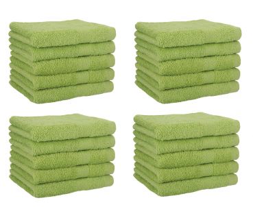 Betz Lot de 20 serviettes d'invités PREMIUM taille 30x50 cm 100% coton couleur vert avocat