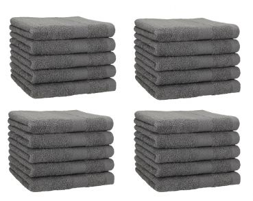 Betz Set di 20 asciugamani per ospiti 30x50 Premium 100 % cotone colore antracite