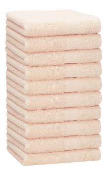 Betz Paquete de 10 toallas de lavabo PREMIUM 100% algodón tamaño 50x100 cm color beige