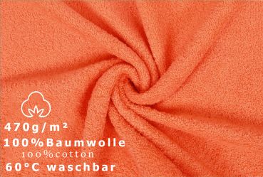 Betz 10 Asciugamani PREMIUM 100% cotone dimensioni 50x100 cm colore arancio sanguinello