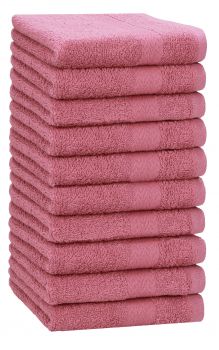 Betz 10 pièces de serviettes PREMIUM 100% coton taille 50x100 cm couleur vieux rose