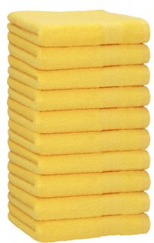 Betz 10 pièces de serviettes PREMIUM 100% coton taille 50x100 cm couleur jaune