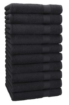 Betz Paquete de 10 toallas de lavabo PREMIUM 100% algodón tamaño 50x100 cm color grafito