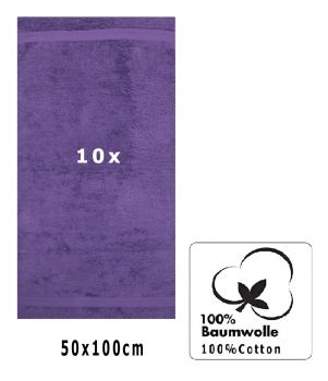 Betz 10 Asciugamani PREMIUM 100% cotone dimensioni 50x100 cm colore lilla