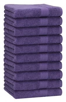 Betz Paquete de 10 toallas de lavabo PREMIUM 100% algodón tamaño 50x100 cm color morado