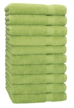 Betz Paquete de 10 toallas de lavabo PREMIUM 100% algodón tamaño 50x100 cm color verde aguacate