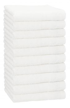 Betz Paquete de 10 toallas de lavabo PREMIUM 100% algodón tamaño 50x100 cm color blanco