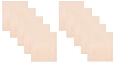 Betz Lot de 10 tapis de bain tapis de douche PREMIUM 100% coton taille 50 x 70 cm qualité 650g/m couleur beige