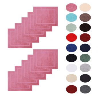 Betz Set di 10 scendibagni tappeto da bagno PREMIUM 100% cotone qualità 650 g/m² 50x70 cm colore Rosa Antico