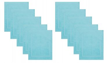 Betz 10 Stück Badvorleger Badematte PREMIUM 100% Baumwolle Größe 50x70 cm Qualität 650g/m² Farbe türkis