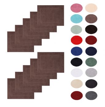 Betz 10 alfombras de baño PREMIUM 50x70 cm 100% algodón calidad 650 g/m² color marrón