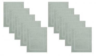 Betz Set di 10 scendibagni tappeto da bagno PREMIUM 100% cotone qualità 650 g/m² 50x70 cm colore verde fieno