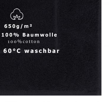 Betz 10 Bath Mats PREMIUM size W50 x L70 cm 100% Cotton Quality 650 g/m² colour black